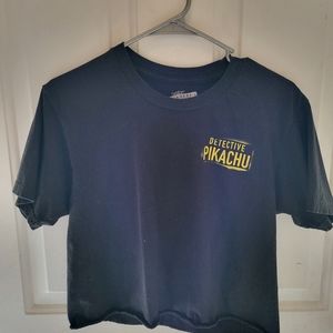 Hot topic detective Pikachu crop top